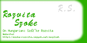 rozvita szoke business card